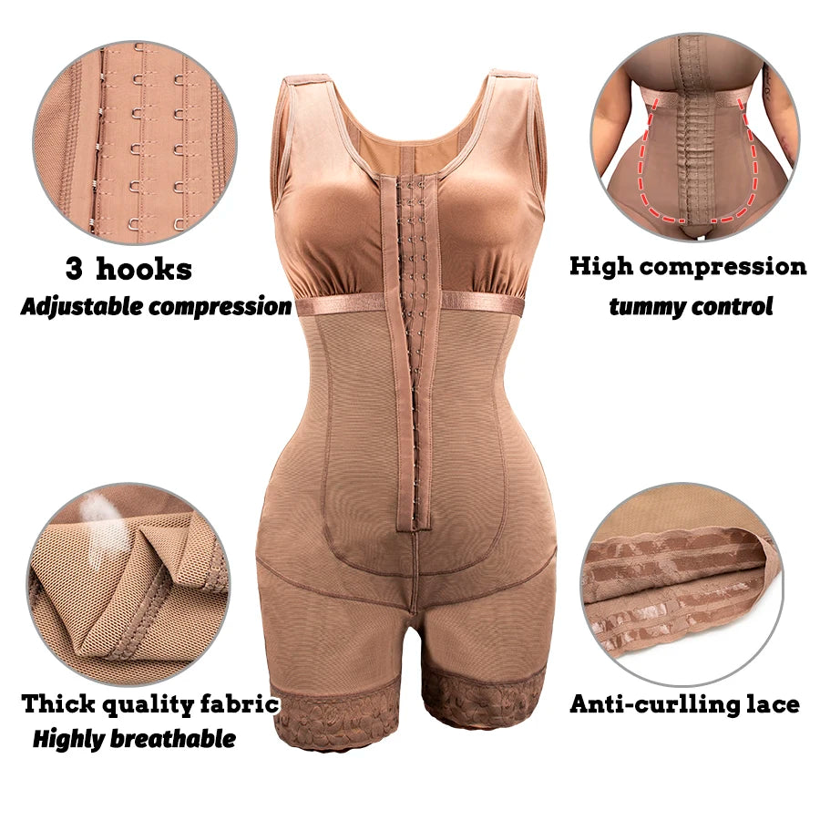 Colombian Fajas Shapewear Tummy Control Girdles Slimming Body Shaper Seamless Bodysuit Invisible Sculpting Sheath Women Slim Fit